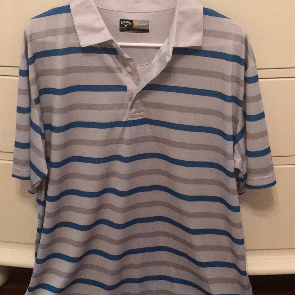 Striped Callaway opti-dri polo
